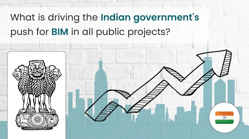 What is driving the Indian government's push for BIM in all public projects